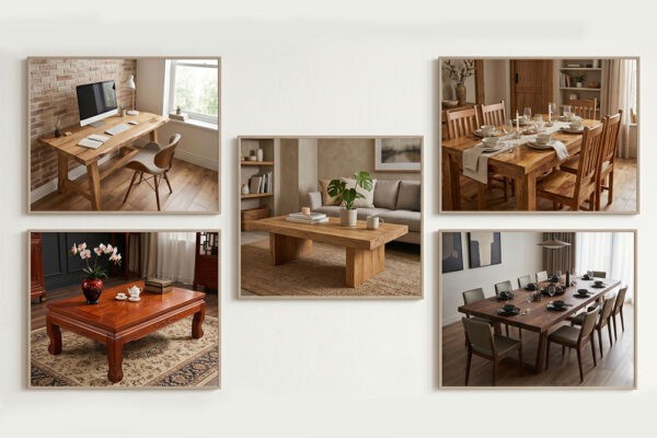 Tổng hợp các mẫu bàn gỗ đẹp 2026 | Kinh nghiệm chọn mua bàn gỗ