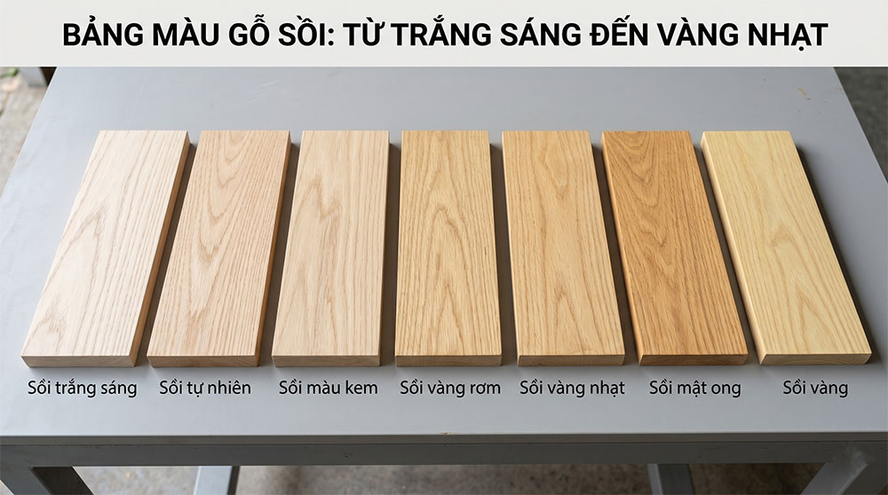 Bảng màu gỗ sồi