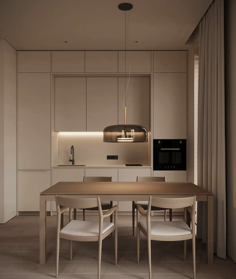Thiết kế bếp và phòng ăn phong cách tối giản Thiết kế bếp và phòng ăn phong cách tối giản